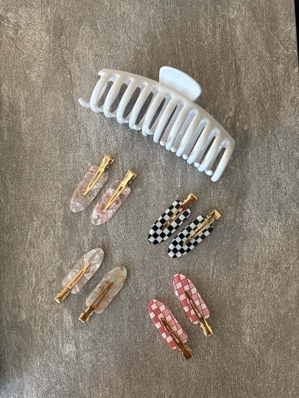 Large White Claw Clip and Creaseless Hair Clips!